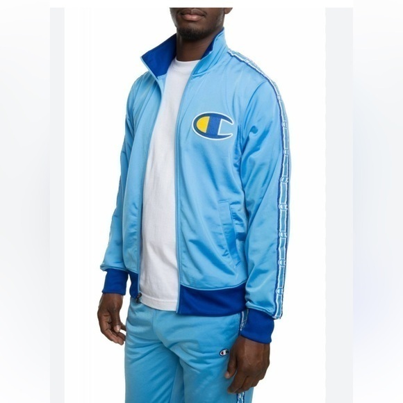 Champion Other - New Vintage Champion C Logo Track Jacket Athletic Performance Blue Large